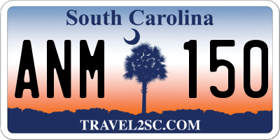 SC license plate ANM150