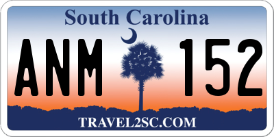 SC license plate ANM152