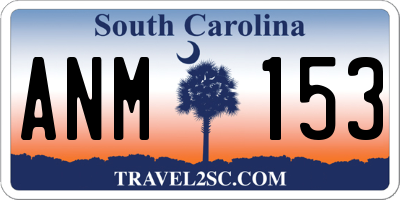 SC license plate ANM153