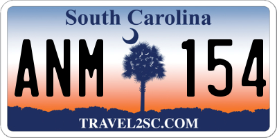 SC license plate ANM154