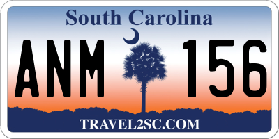 SC license plate ANM156