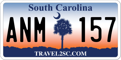 SC license plate ANM157
