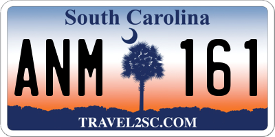 SC license plate ANM161