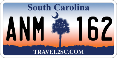 SC license plate ANM162
