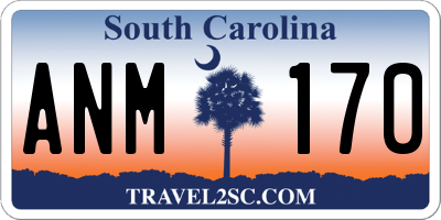 SC license plate ANM170