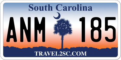 SC license plate ANM185