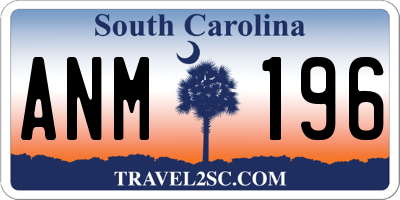 SC license plate ANM196