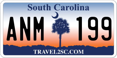 SC license plate ANM199