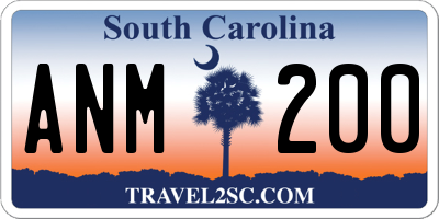 SC license plate ANM200
