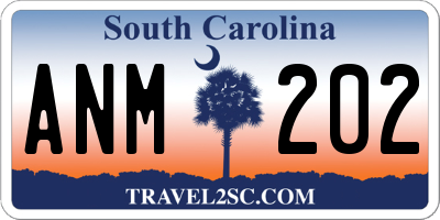 SC license plate ANM202