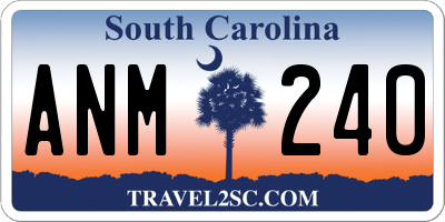 SC license plate ANM240