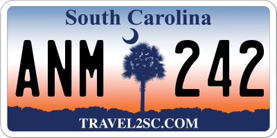 SC license plate ANM242