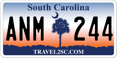 SC license plate ANM244