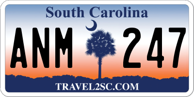 SC license plate ANM247