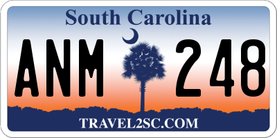SC license plate ANM248
