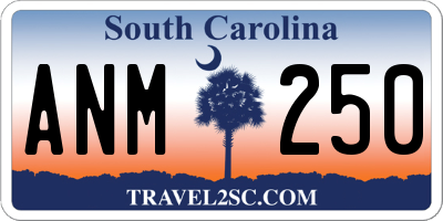 SC license plate ANM250