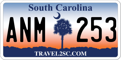 SC license plate ANM253