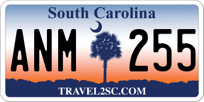 SC license plate ANM255