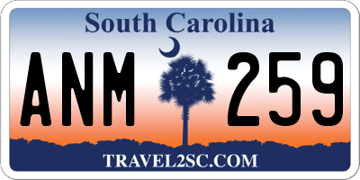 SC license plate ANM259