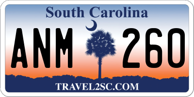 SC license plate ANM260