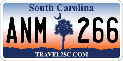 SC license plate ANM266