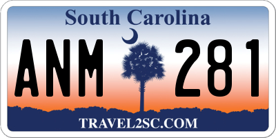 SC license plate ANM281