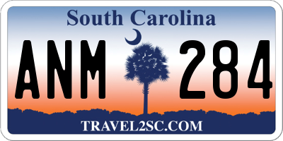 SC license plate ANM284