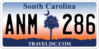 SC license plate ANM286
