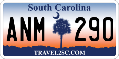 SC license plate ANM290