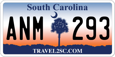 SC license plate ANM293