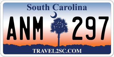 SC license plate ANM297