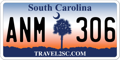 SC license plate ANM306