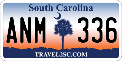 SC license plate ANM336