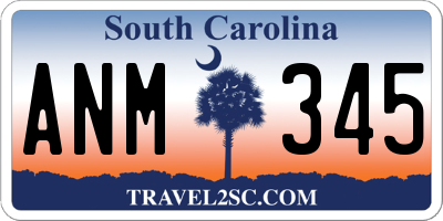 SC license plate ANM345