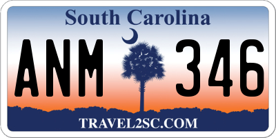 SC license plate ANM346