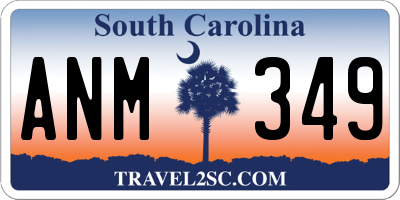 SC license plate ANM349