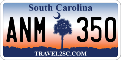 SC license plate ANM350