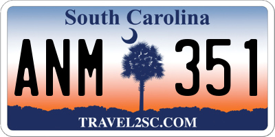SC license plate ANM351