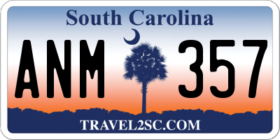 SC license plate ANM357