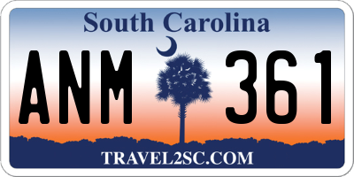 SC license plate ANM361