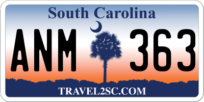 SC license plate ANM363