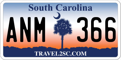 SC license plate ANM366