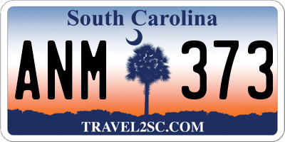 SC license plate ANM373