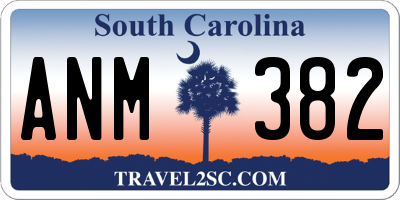 SC license plate ANM382
