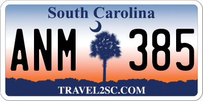 SC license plate ANM385
