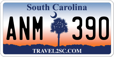 SC license plate ANM390