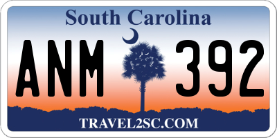 SC license plate ANM392