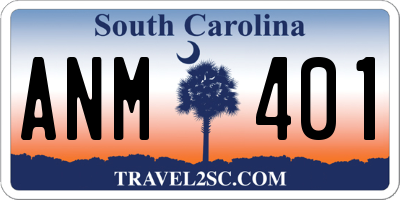 SC license plate ANM401