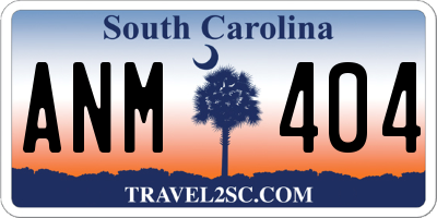 SC license plate ANM404