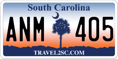 SC license plate ANM405